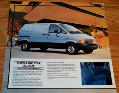 Ford Aerostar XL 1987 concesionario original anuncio impreso anuncio 87 azul Foto 1 de 2