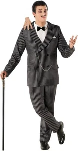 Men`s Gomez Addams Costume Adult Addams Family Pinstripe Gangster Suit Halloween - Picture 1 of 6