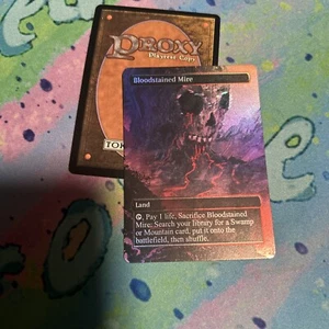 Bloodstained Mire Full Art Foil Fetch Land Play Test Mtg Card - Picture 1 of 2