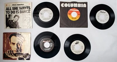 Synth-Pop Lot of 5 -45s Don Henley Men At Work John Taylor Peter Murphy Murray H - Image 1 of 4