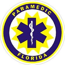 2 Inch Reflective State of Florida Licensed Paramedic Vinyl Sticker