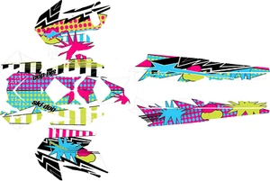 2007 2010 Ski Doo xp SUMMIT Hot Wrap Graphics Kits SNOWMOBILE SLED WRAP - Imagen 1 de 1