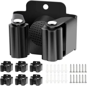 6 Pack Broom Holder Wall Mount, Stainless Steel Tool Organizer for Kitchen & Gar - Picture 1 of 2