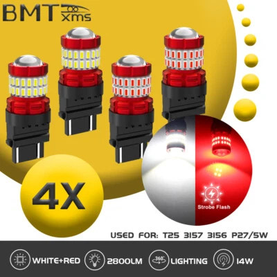 4x LED Backup Reverse Brake Tail Strobe Light Bulbs For Chrysler Town & Country — 第 1/4 张图片