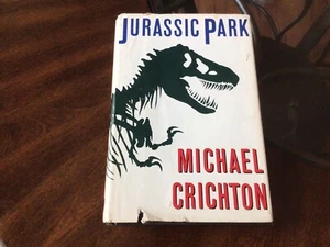 Jurassic Park Hardback Book 1990 Michael Chrichton Dinosaurs - Picture 1 of 9