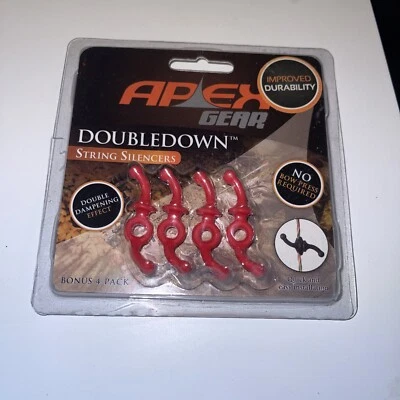 Apex Gear DoubleDown String Silencer Red 4 Pack NEW - Image 1 of 2