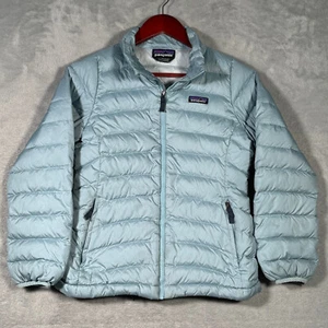 Patagonia Jacket Girls Large 12 Blue Down Sweater Puffer - Picture 1 of 10