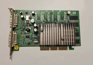 Nvidia Geforce FX 5200 64Mb Dual DVI Retro AGP Graphics Card - Picture 1 of 2