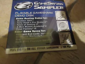 Gameshark Sampler Playstation 2 PS2 PS1 Brand New Factory Sealed Madden X-men - Picture 1 of 3