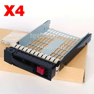 4pcs 3,5" LFF SATA SAS HDD Festplatte Rahmen Für HP DL380 DL360 G6 G7 Server - Bild 1 von 6