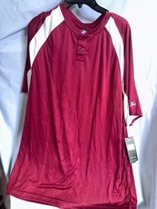 MIZUNO DryLite Men's Maroon Baseball Shirt Lightweight Smooth Size YS - Picture 1 of 4