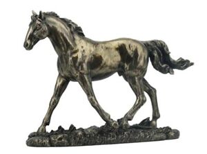 Trotting Horse Bronze Figurine 20 Cm
