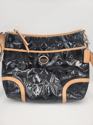 Authentic COACH Peyton Embossed Patent Leather Hobo Bag J1281-F20022 - Image 1 of 4