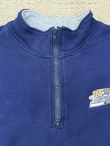 Kentucky Derby 125th 1999 Performance 1/4 zip Pullover XL Churchill Downs Blue Cover