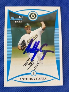 2008 Bowman Anthony Capra #BDPP56 Auto Signed Autograph A’s