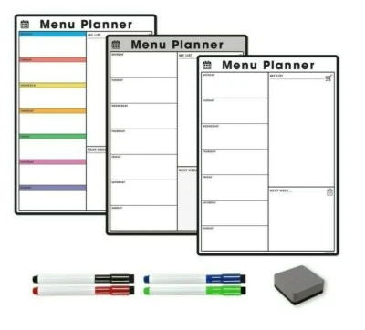 Magnetic Weekly Meal Planner, Dry Wipe Fridge Planner Whiteboard for Meal Plans - Image 1 of 4