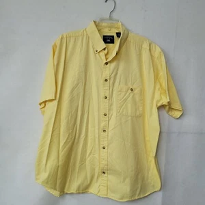 Harbor Bay Shirt Men 2XL/XXL Big Yellow Cotton Poplin Classic Button-Down Preppy - Picture 1 of 12