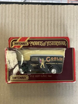 Matchbox Y12 1937 GMC Van Kastenwagen schwarz Goblin Neu in OVP Made in Macau - Bild 1 von 4
