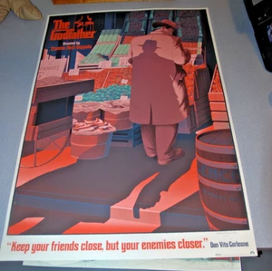 The Godfather Part I 2014 Laurent Durieux Screen Print Poster movie SIGNED 1 - Picture 1 of 3