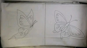 20 Butterfly Stamped Quilt Blocks 12.75" By 12.75" - Picture 1 of 3