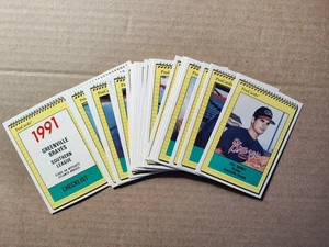 1991 ProCards Greenville Braves Atlanta AA Minor League Baseball Komplettsatz - Bild 1 von 23