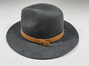 GiGi Pip Cowboy Hat Women Gray Sz 59 M/L Western Felt 100% Wool Boho Strap - Picture 1 of 11