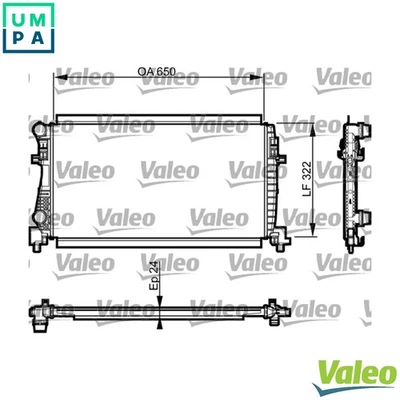RADIATOR ENGINE COOLING 735557 FOR SKODA OCTAVIA/III/Combi YETI VW GOLF/TOURAN - Image 1 of 4