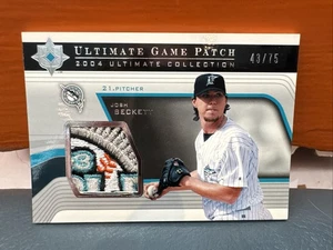 2004 Upper Deck Ultimate Game Patch Josh Beckett Marlins Patch #’d 75 - Bild 1 von 4