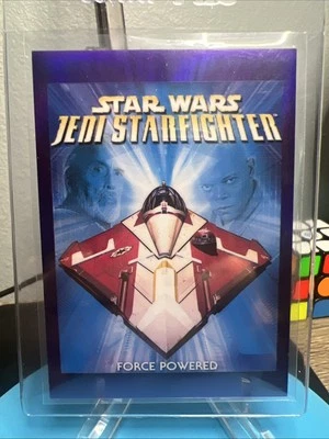 2022 Topps Star Wars Chrome Galaxy Jedi Starfighter Purple Parallel /50 GG-18 - Image 1 of 2