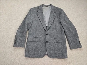 Blazer Oakbrook Para Hombres Gris Chevron Solapa Muesca de Un Pecho 100% Lana Pura 40S - Imagen 1 de 10