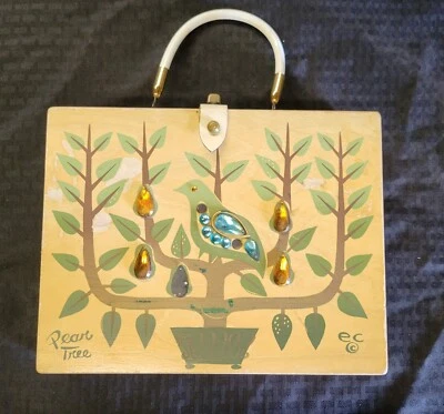 Collins of Texas Box Bag Pear Tree, Vintage 1965 - Image 1 of 4