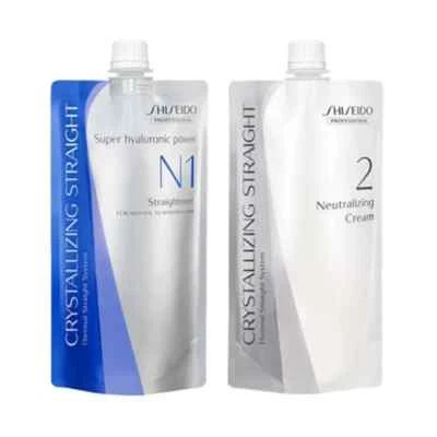 SHISEIDO Crystallizing Hair Straightener N1+2 Set 400g Rebonding Cream - Image 1 of 2