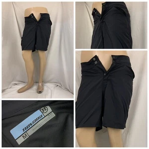 Novara Cycling Shorts M Black Padded Lined Flat Front 100% Nylon YGI W1-81 - Picture 1 of 11