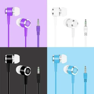 3.5mm HIFI Super Bass Headset In Ear Earphone Stereo Mic Earbuds New Wired T8A5+ - Picture 1 of 12