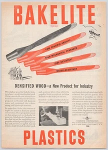 Hélice de avión de madera densificada de baquelita militar Segunda Guerra Mundial anuncio impreso 1944 - Imagen 1 de 5