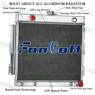 3 Rows RADIATOR For 1972-1979 DODGE D100 W150 Ramcharger Plymouth PB100 PB200 V8 - Image 1 of 4