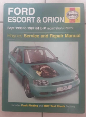 Haynes Ford Escort & Orion Service and Repair Manual (90-97) Hardcover Book 1737 - Image 1 of 2