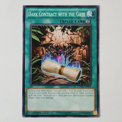 Dark Contract with the Gate - DOCS-EN093 - MP - Common - 1st ed - Yugioh - Image 1 of 2