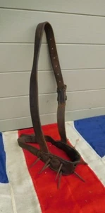 CURIOUS PRIMATIVE ANTIQUE VINTAGE LEATHER FARMERS COW CALF BULL WEANING HARNESS  - Picture 1 of 8