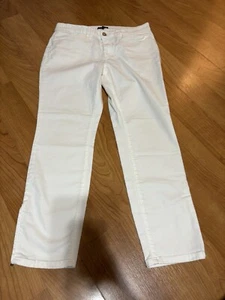 Eileen Fisher White Cropped Ankle Pants Size 10 Petite 10P - Picture 1 of 12