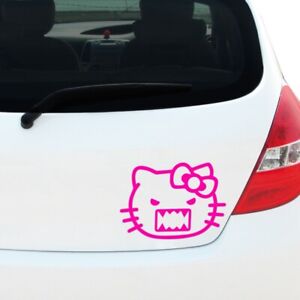Hello Kitty Angry JDM Decal Sticker For Car Van Window Bumper Caravan Euro