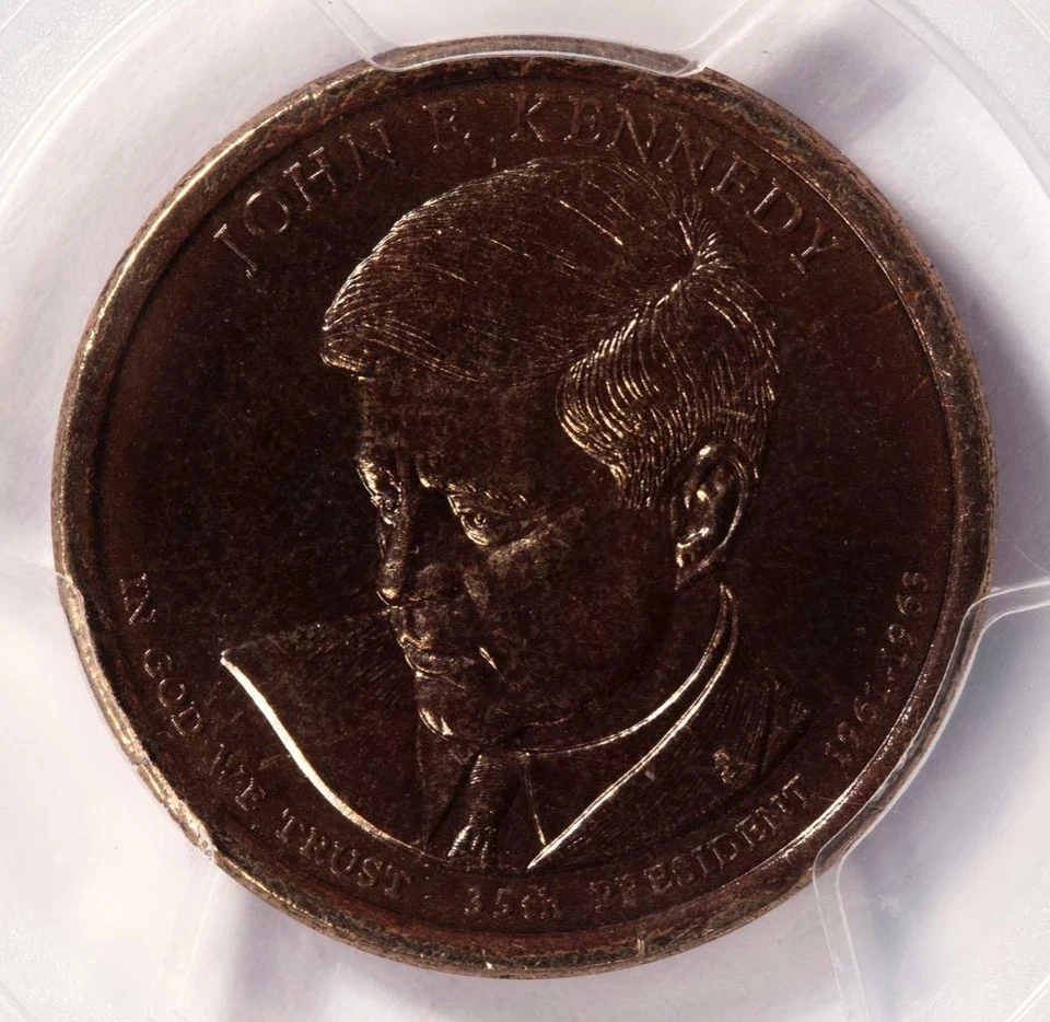 2015 PCGS MS65 Improperly Annealed Planchet Kennedy Dollar Mint Error Very Rare - Image 1 of 4