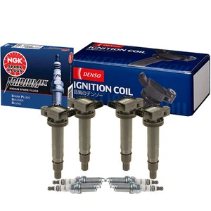 Denso 4 COP Ignition Coils & NGK 4 Iridium IX Spark Plugs Kit For Toyota 2TR-FE - Picture 1 of 1