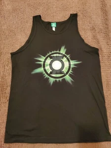 GREEN LANTERN Green Glow Logo Men's Tank Top Sleeveless Shirt - Large - Picture 1 of 4