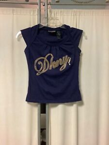DKNY Jeans Vintage Cotton Purple Studded Logo Tank Top