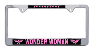 Wonder Woman - Justice League Pink Chrome License Plate Frame