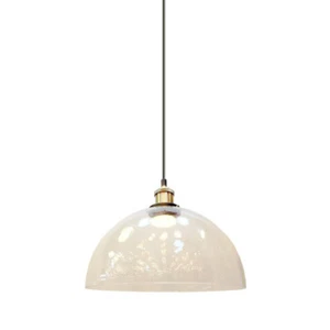 Lampadario con Portalampada E27 Vetro e Metallo Trasparente Diam 300 - Foto 1 di 1