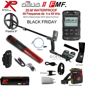 XP DEUS 2 LITE R.C METAL DETECTOR PIASTRA 9" (22,5 cm)+RADIOCOMANDO+MI-6 - Foto 1 di 3