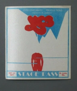 YES backstage pass satin sticker October 4th, 1977 - VERY RARE ! - Picture 1 of 1