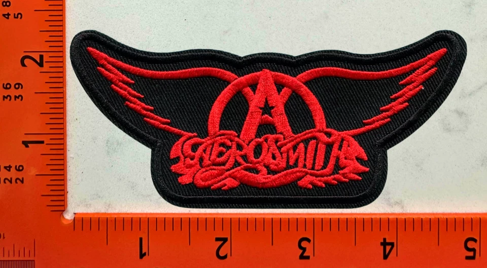 Aerosmith Patch Embroidered Iron-On Classic Rock Band Logo Badge